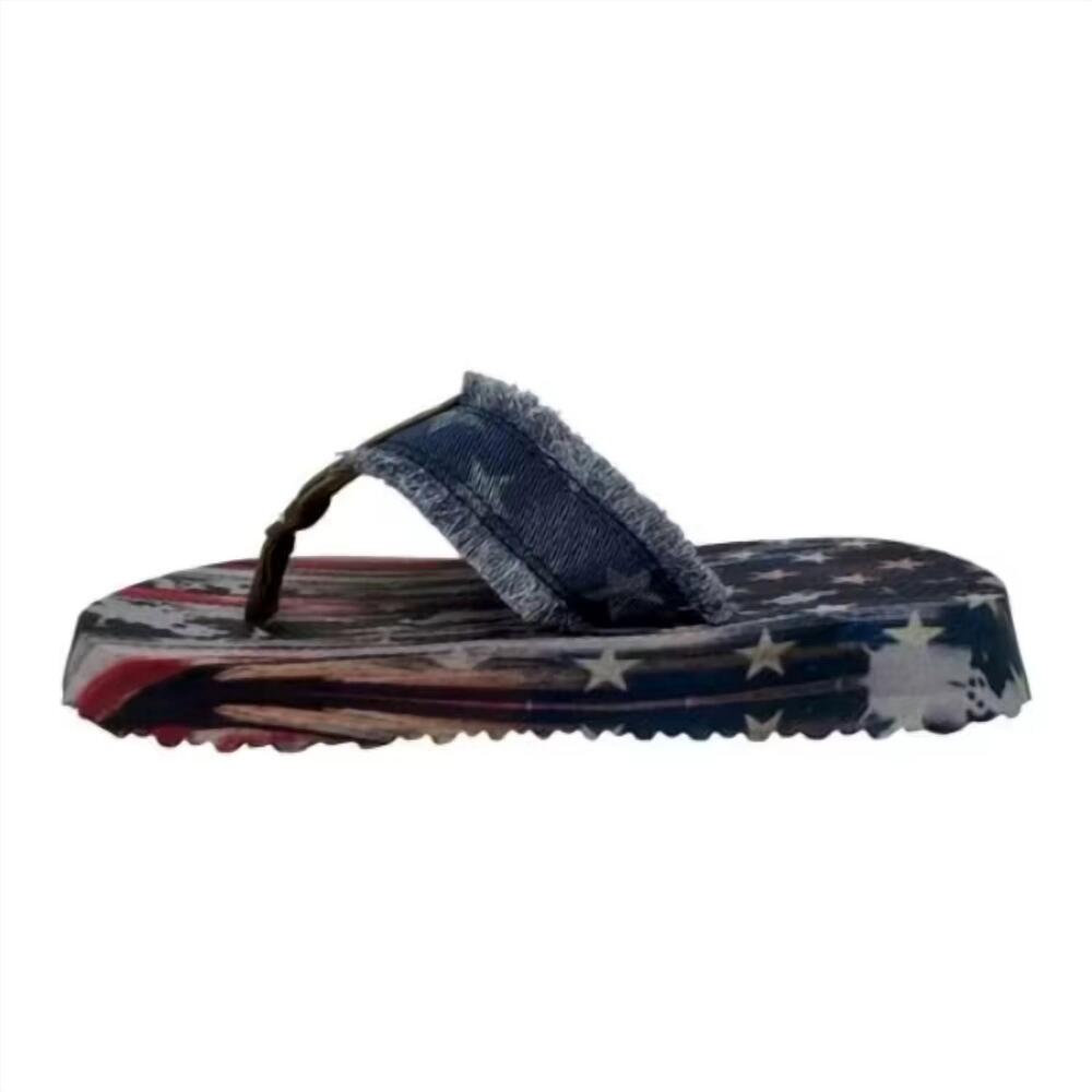 NEW VERY G women's united stars and stripes flip flop sandal in navy